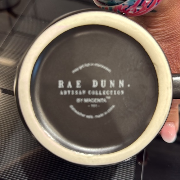 Rae Dunn Black Coffee Mug with Wooden Lid - Picture 3 of 3